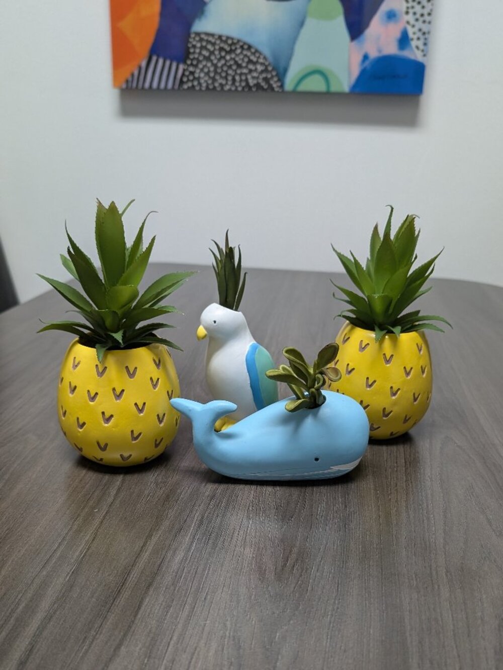 Colorful Faux Succulent Plant Knicknaks Decorations Figurines for Shelf or Table